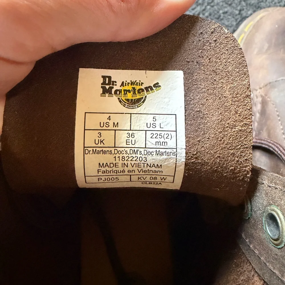 DOC DR. MARTENS Original Lace Up Boot Brown 4 Boots 6 - Picture 5 of 5